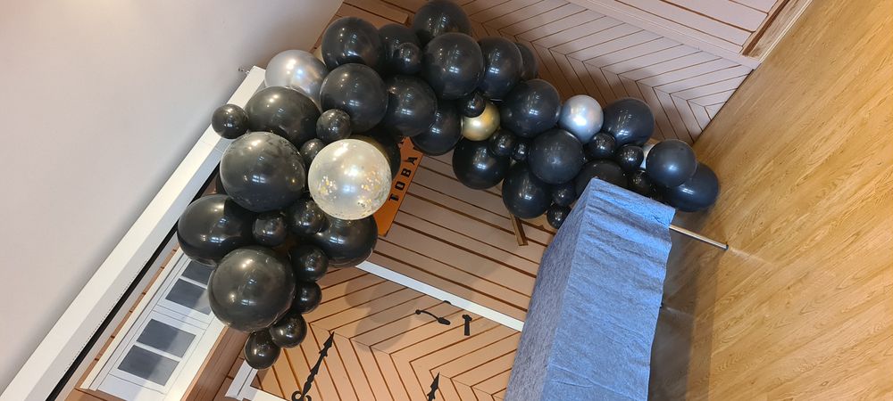 Ballonbue Sæt Sort/Guld