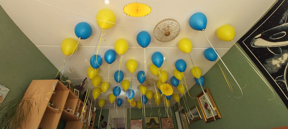Ballongkombo Blå/Gul