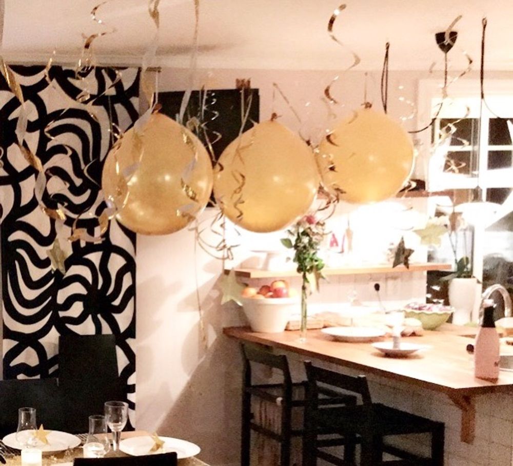 Ballonger Gull Runde Store