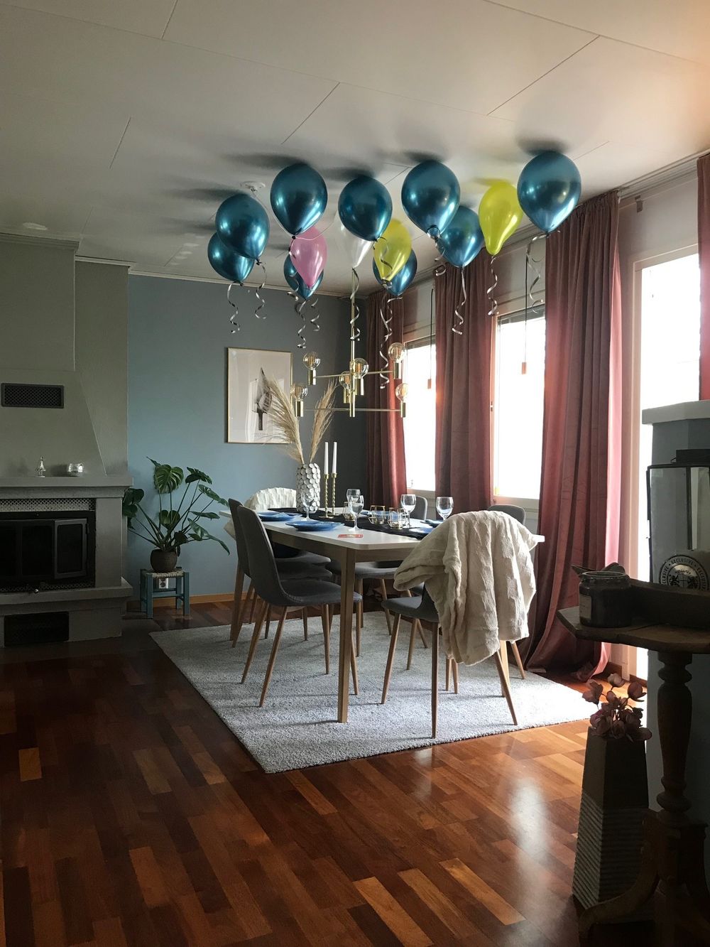 Ballonger Krom Blå
