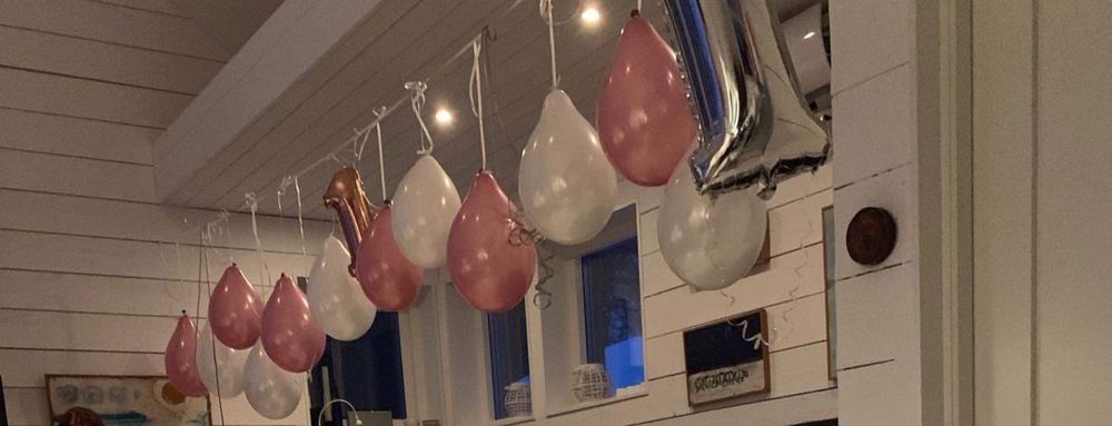 Ballonger Metallisk Hvit