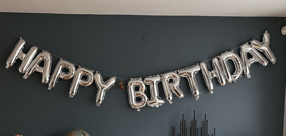Ballonggirlang Happy Birthday Silver