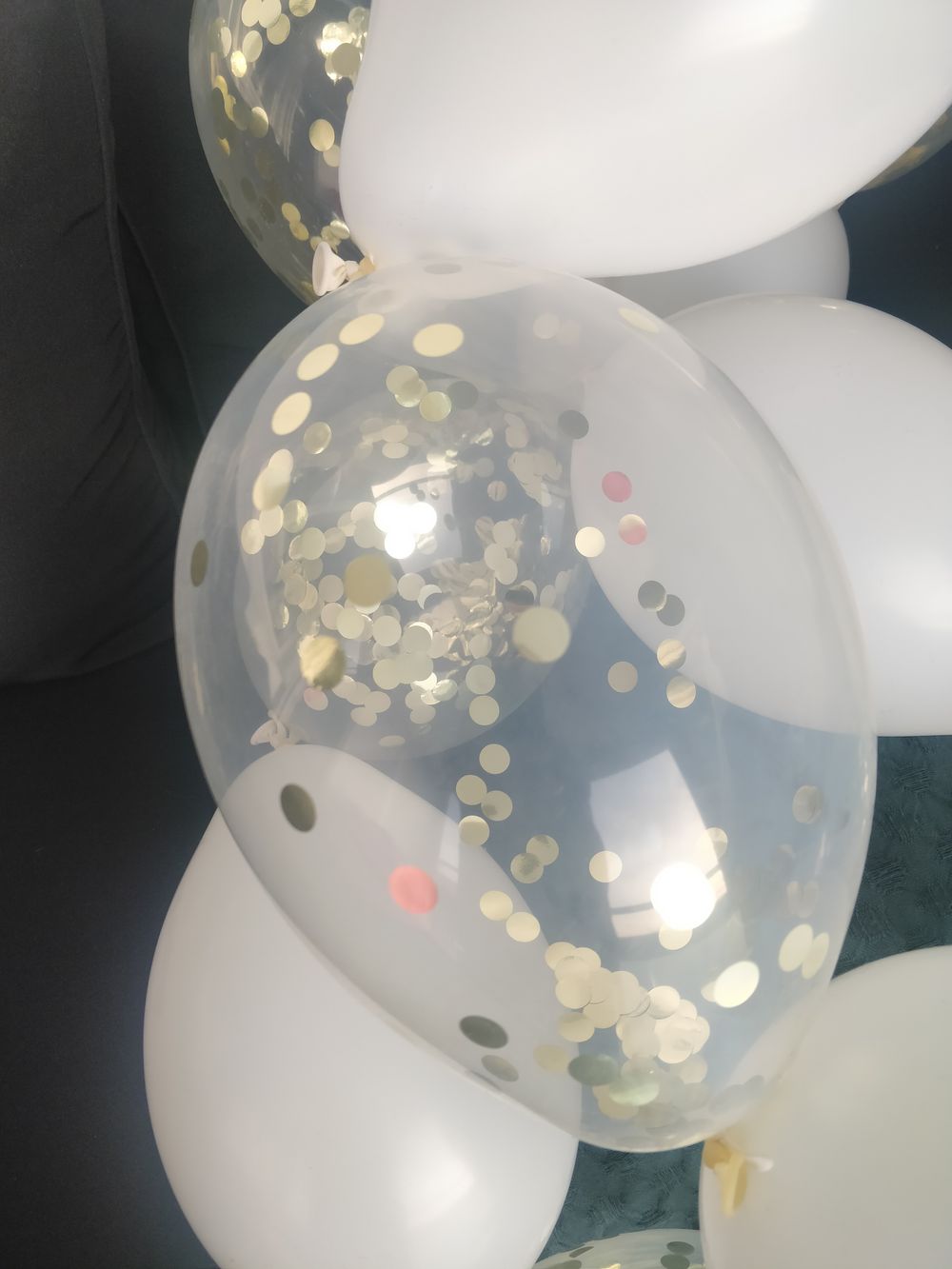 Ballonggirlander Hvit/Transparent med Konfettifyll