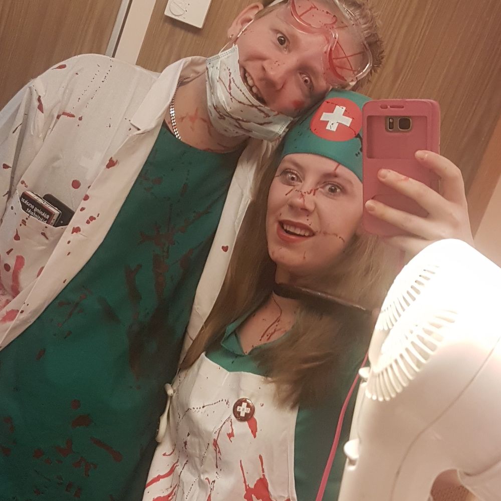 Blodig Kirurgsykepleier Drakt