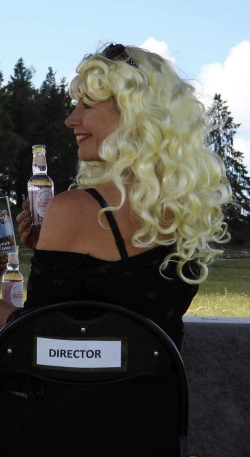 Blond Bølgete Parykk