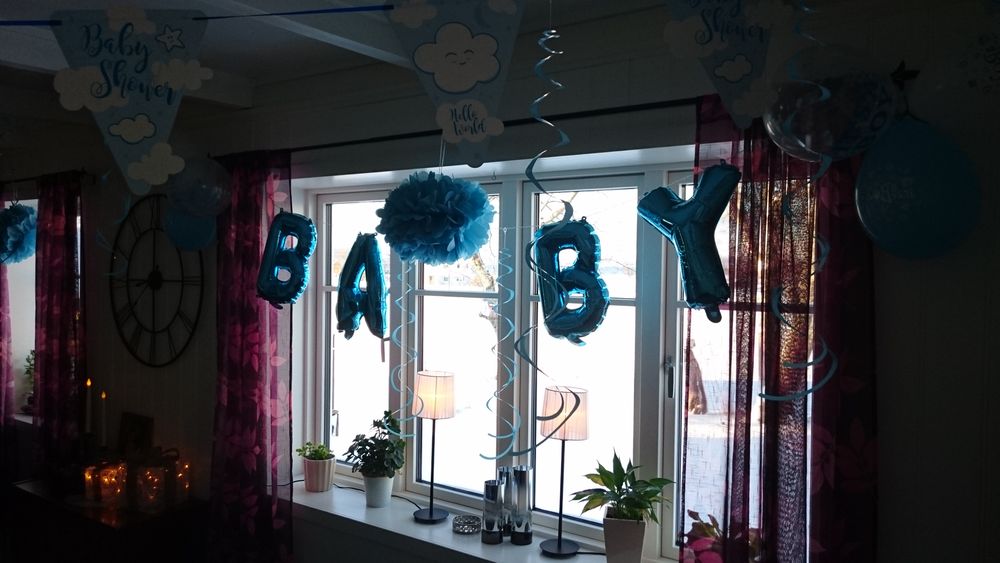Bokstavballonger Baby Blå