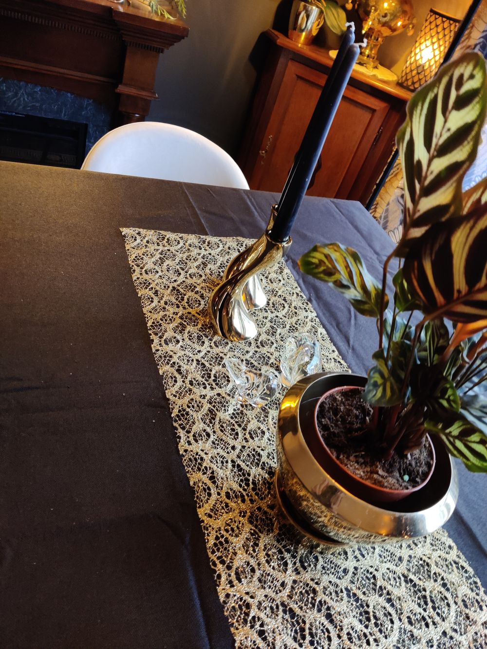 Bordløber Guld Metallic