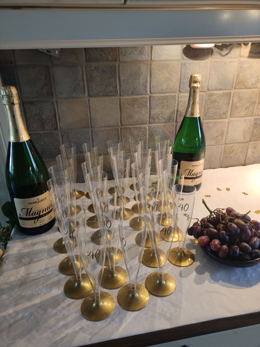 Champagneglas med Siffra