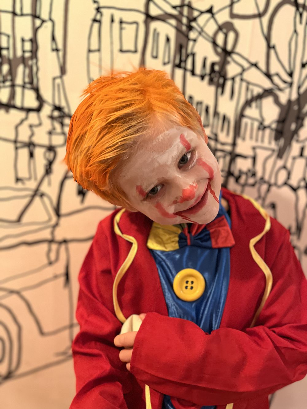 Cirkus Clown Barn Maskeraddräkt