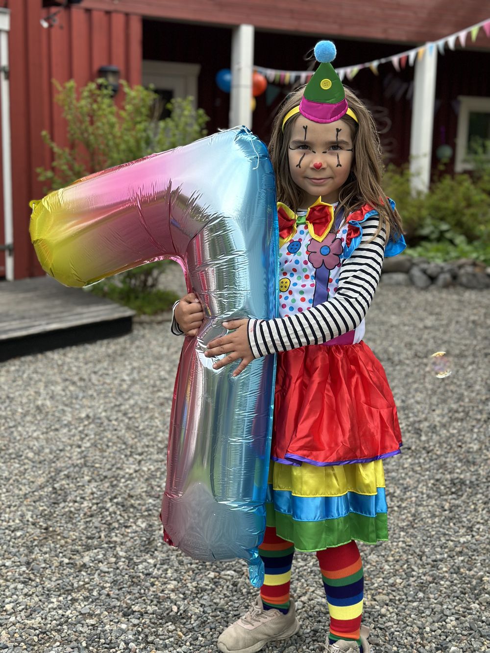 Clownklänning Barn Maskeraddräkt