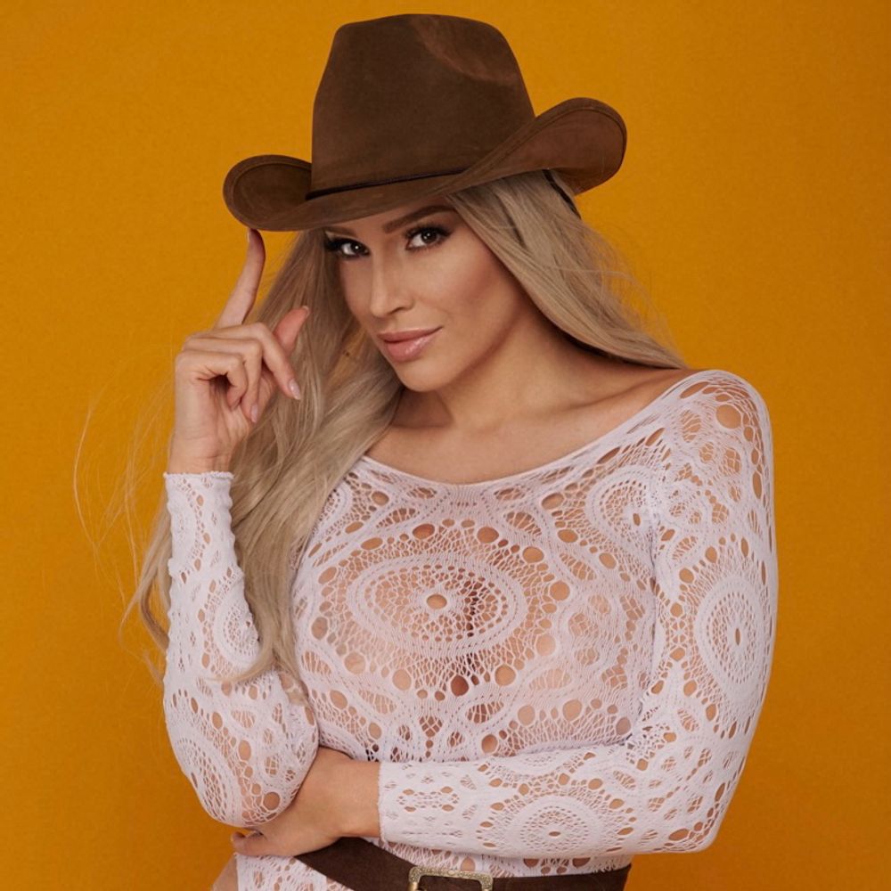 Cowboyhatt Brun med Snöre