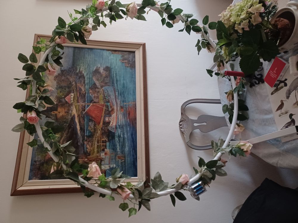 Dekorasjonsstativ Rundt Lite Hvit