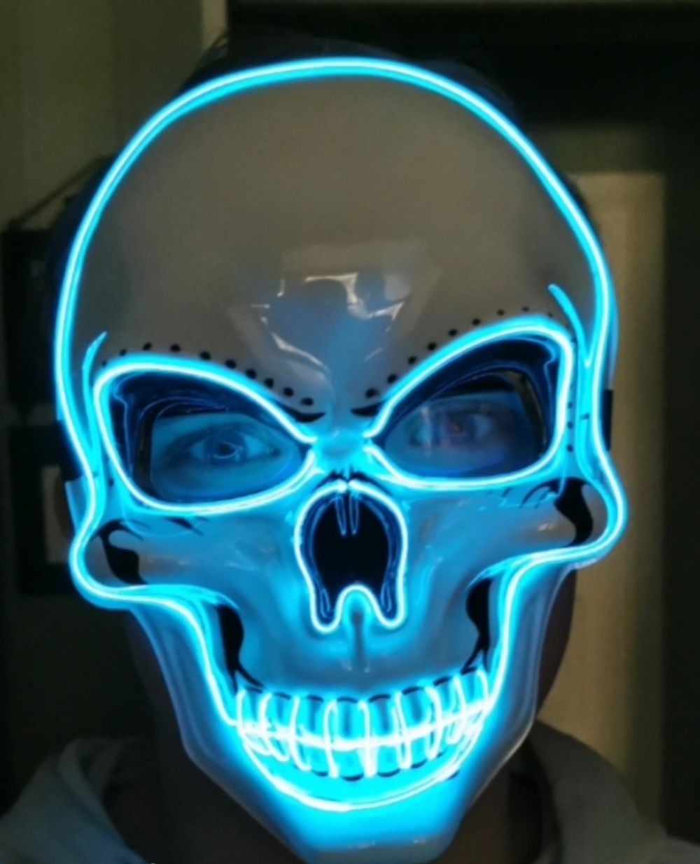 El Wire Skull LED Maske