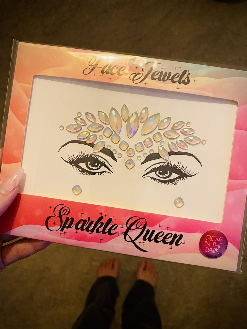 Face Jewels Glow in the Dark Isa