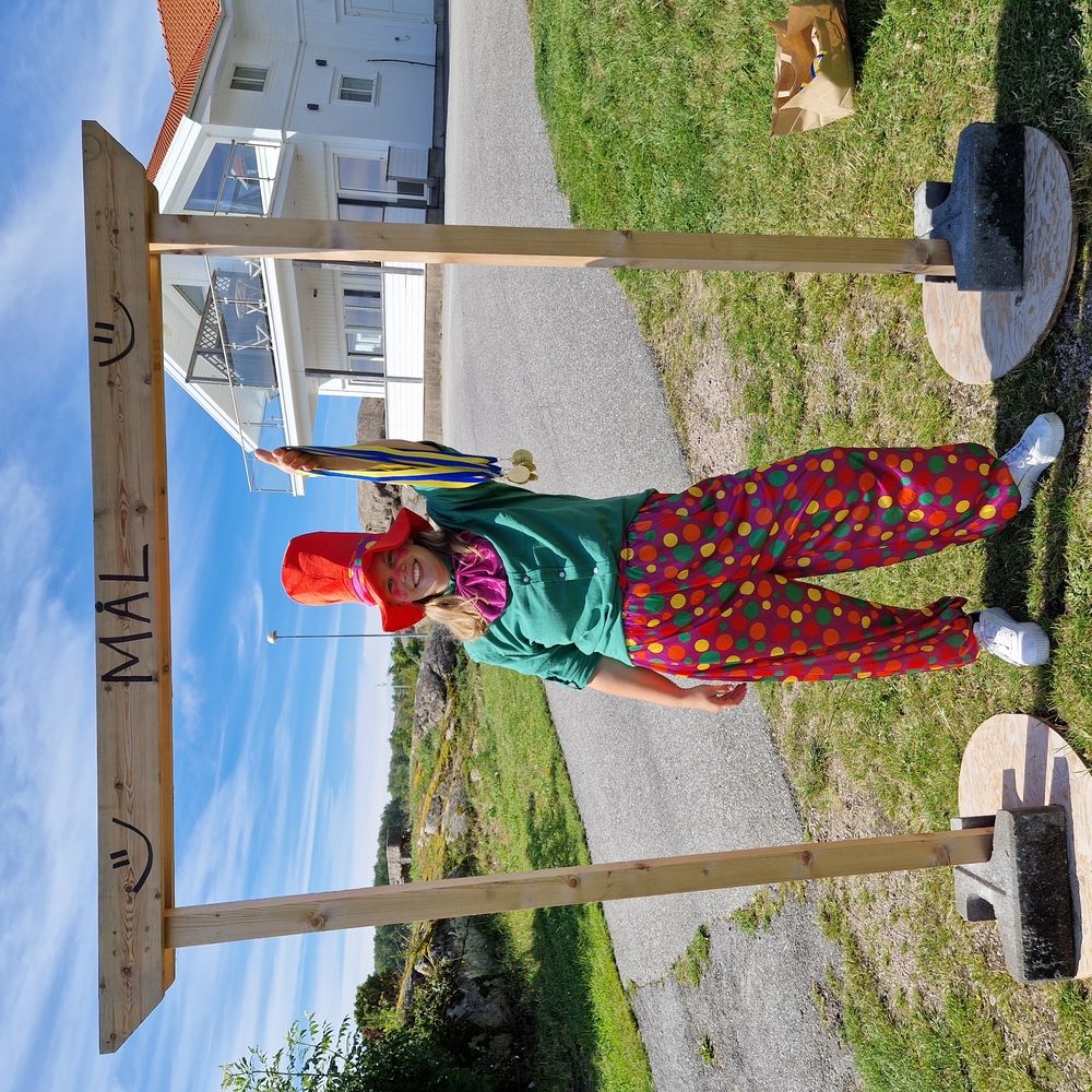 Färgglad Clown Maskeraddräkt