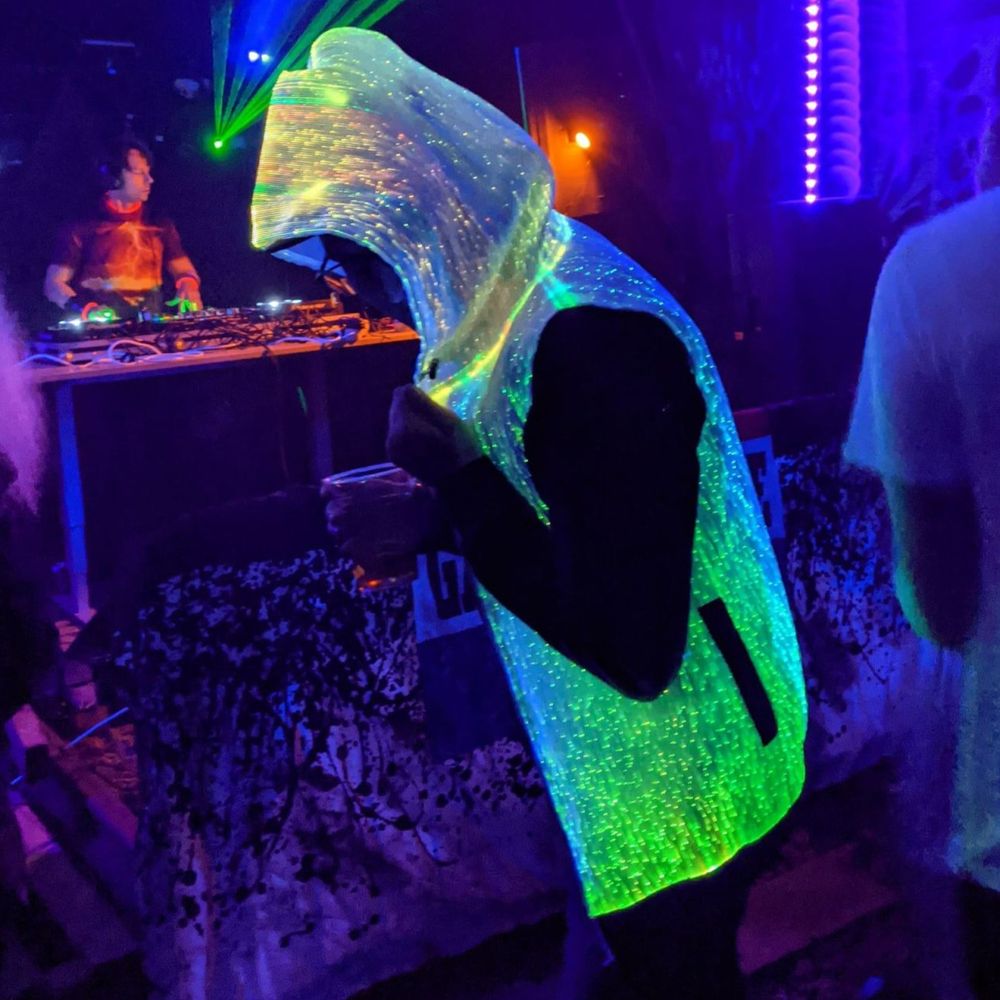 Fiberoptisk LED-Hoodie