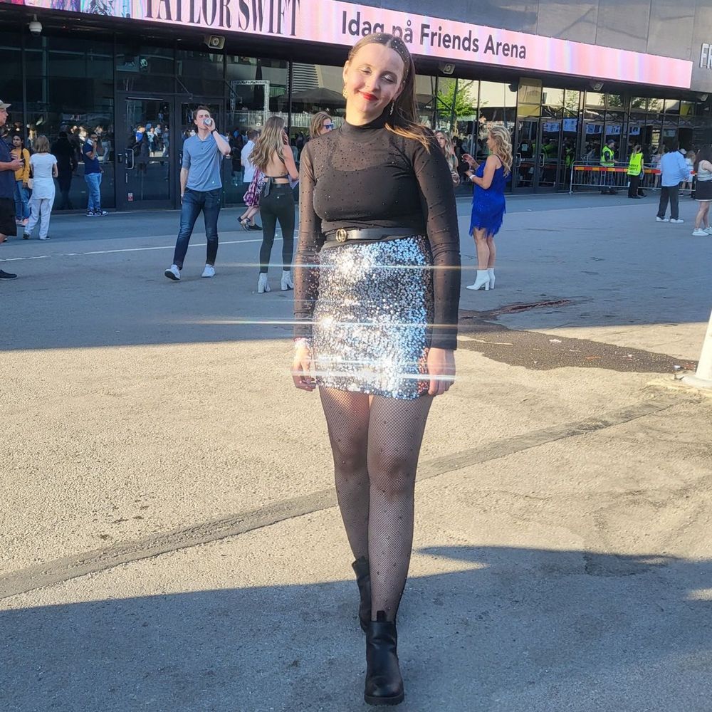 Fishnet Strømpebukser med Strass Deluxe