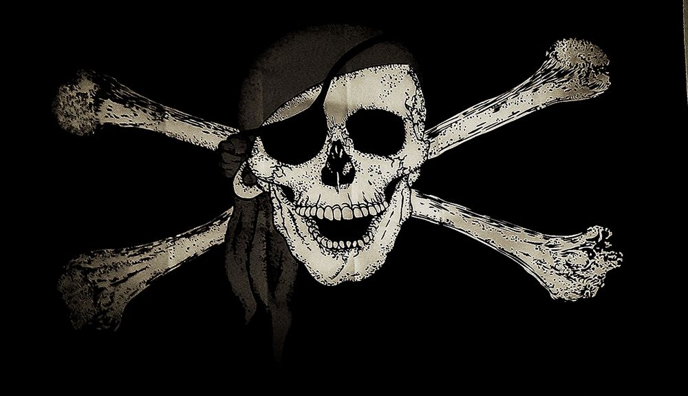 Flagg Jolly Roger med Skjerf