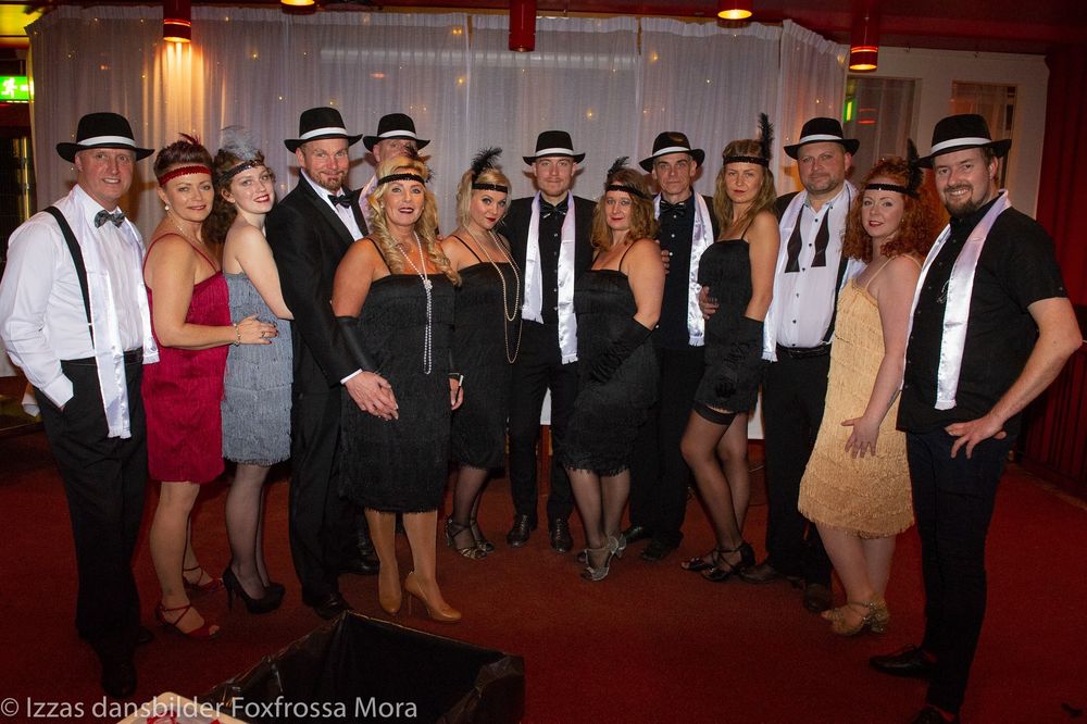 Langt Flapperkostume Sort
