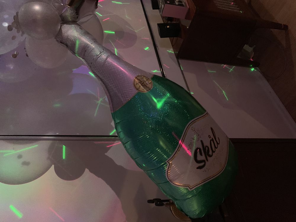 Folieballong Champagneflaska Skål