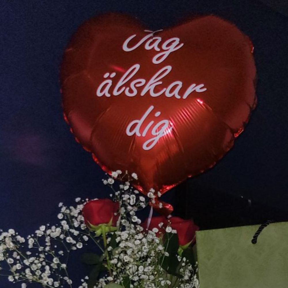 Folieballong Jag älskar dig