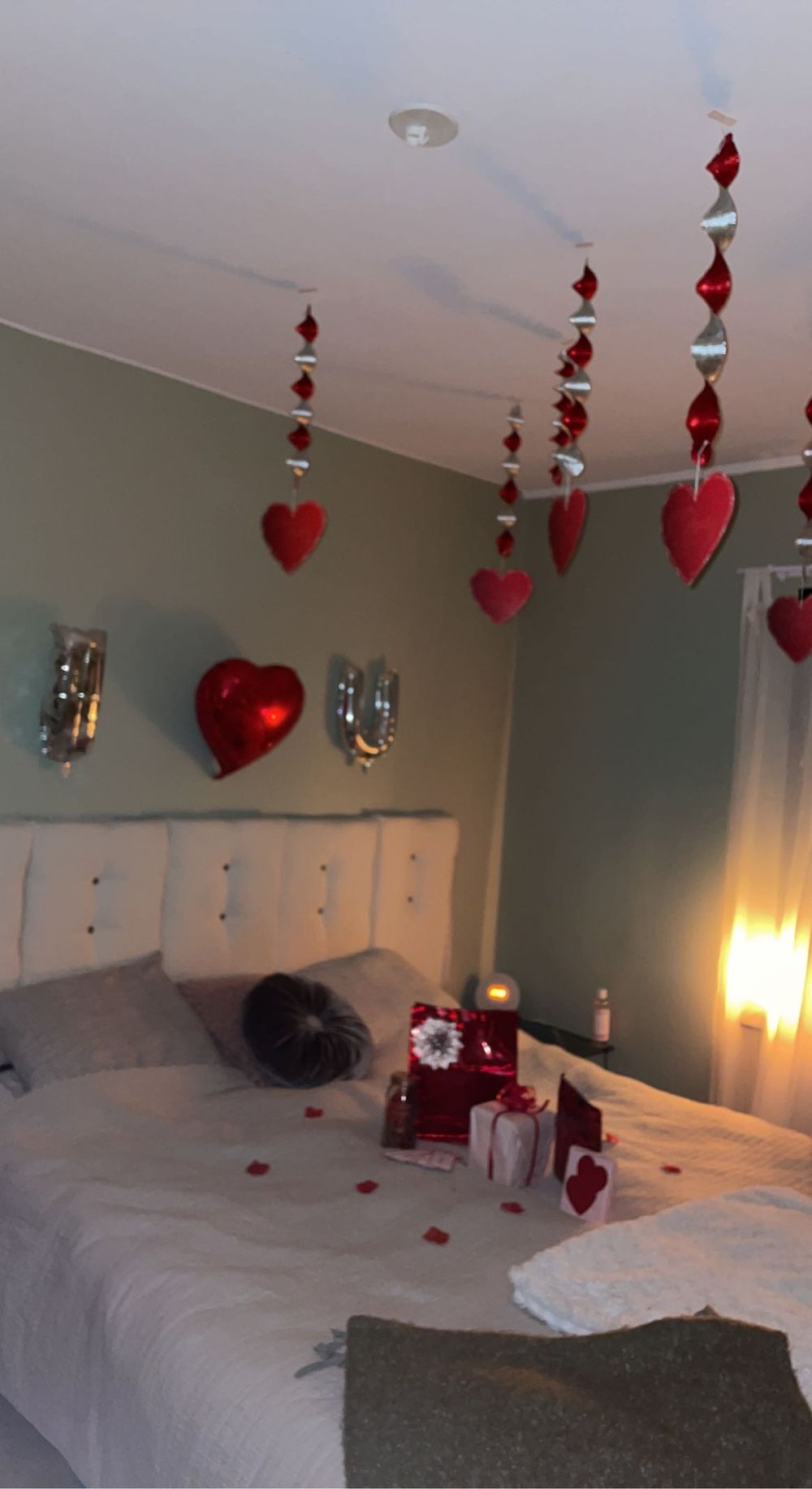 Folioilmapallot I Love U Punainen/Hopea