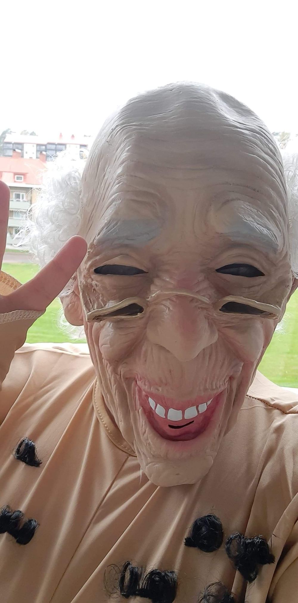 Gammel Mann Maske med Hår