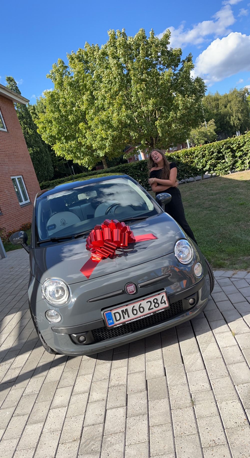 Gigantisk Presang-rosett Rød Metallic