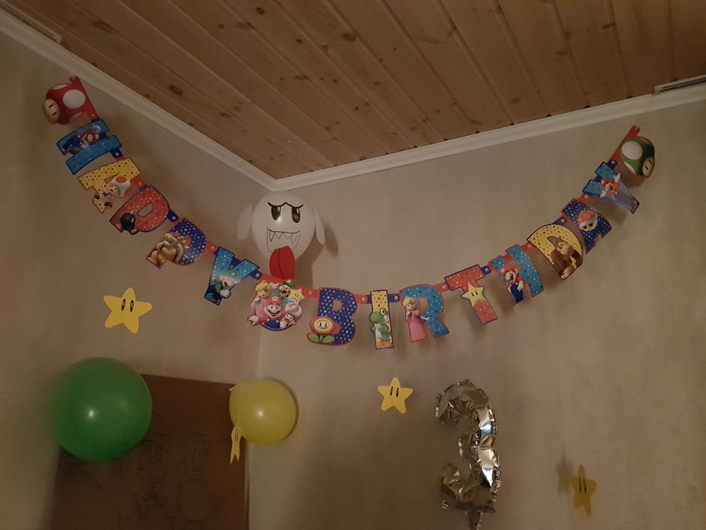 Girlander Super Mario Happy Birthday