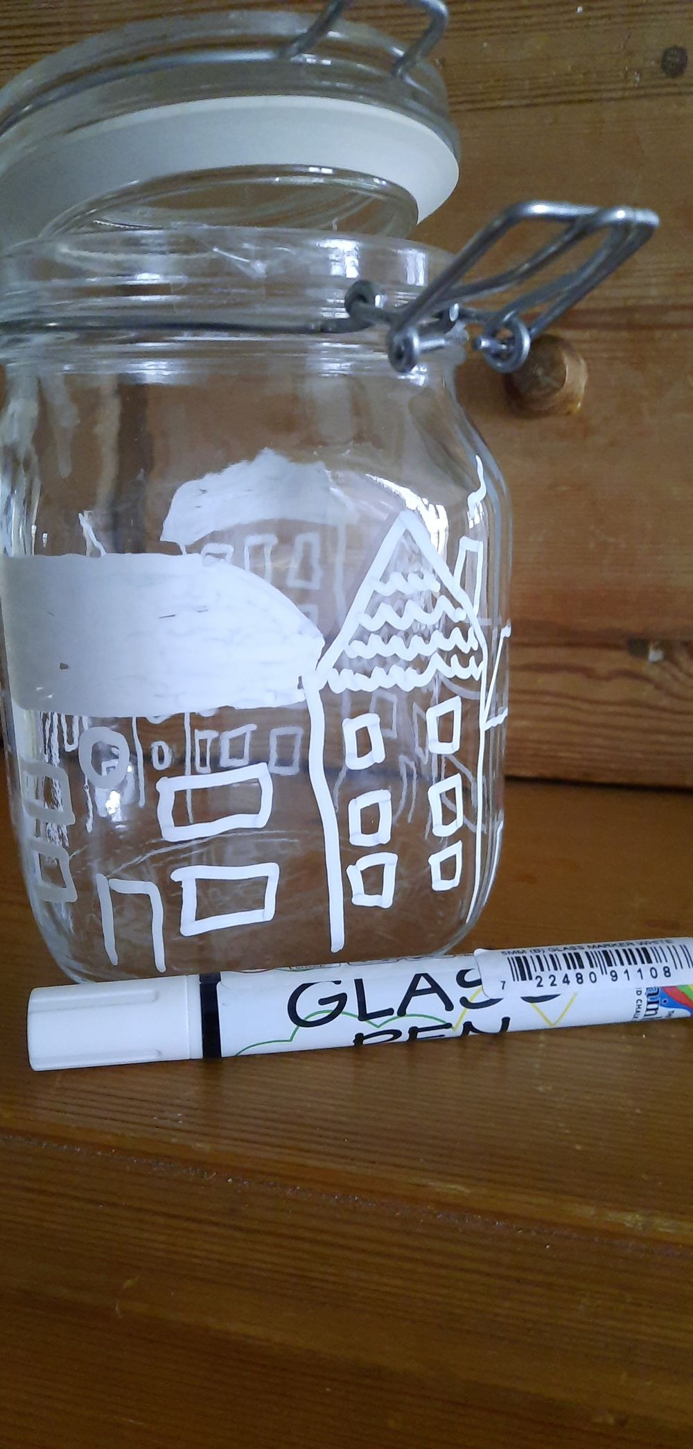 Glasspenn Hvit