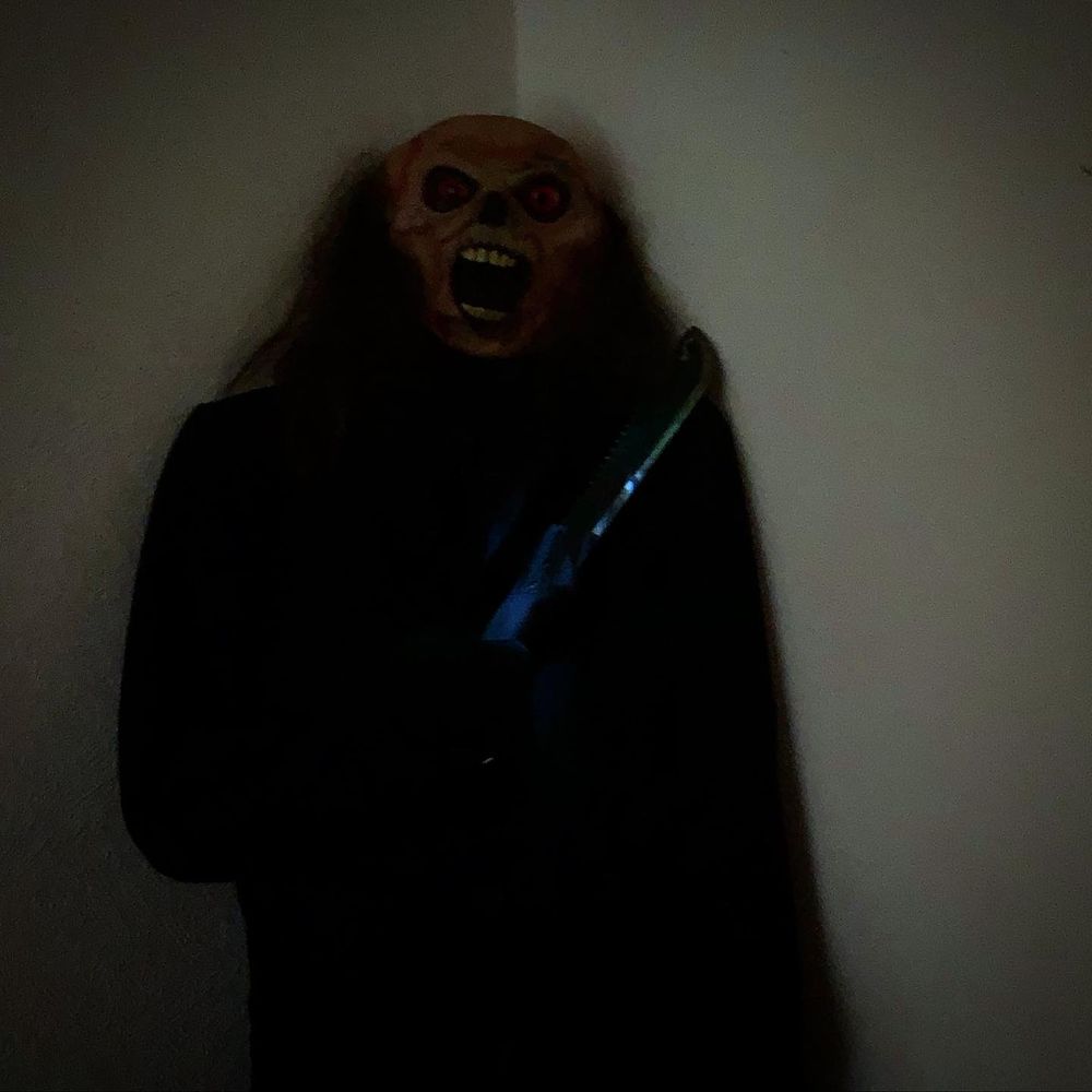 Graveren Zombie Maske med Hår