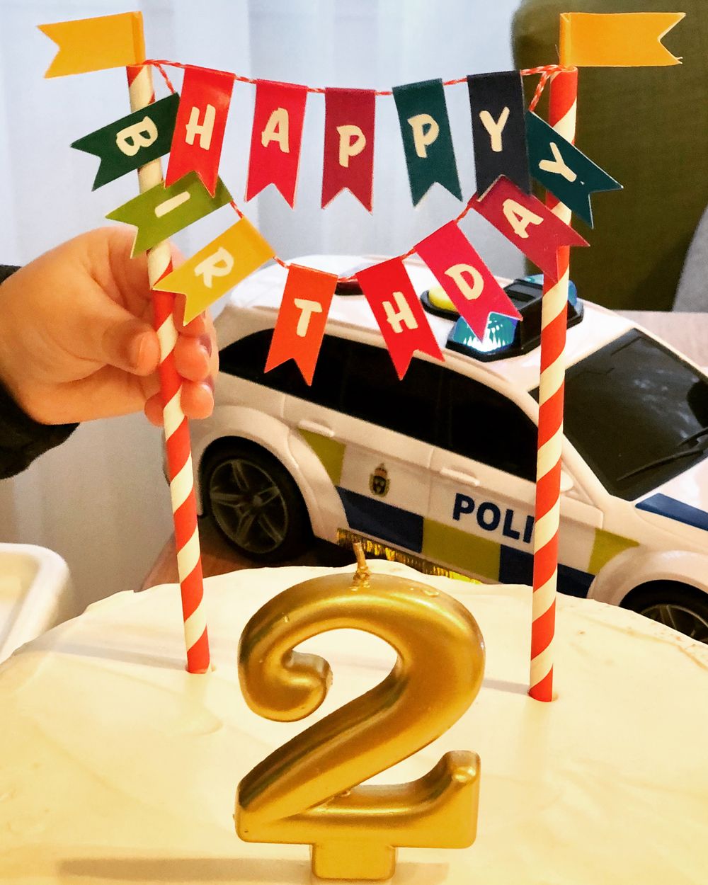 Happy Birthday Kakepynt