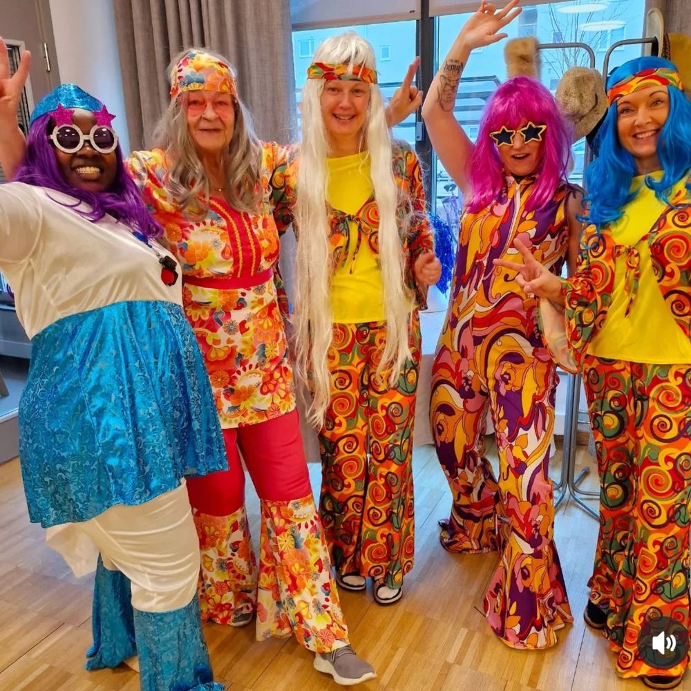 Hippie Kvinna Maskeraddräkt