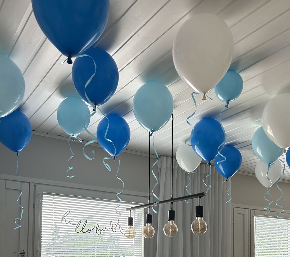 Ballongsett Tak Babyblå