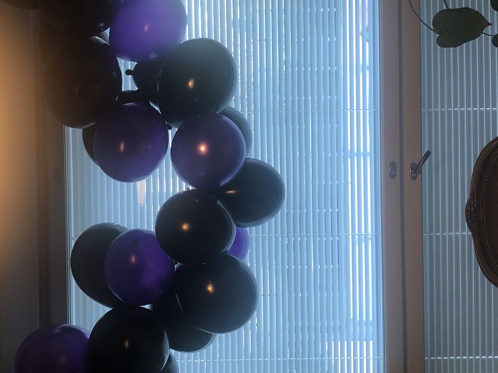 Ballongkombo Metallic Svart/Lilla