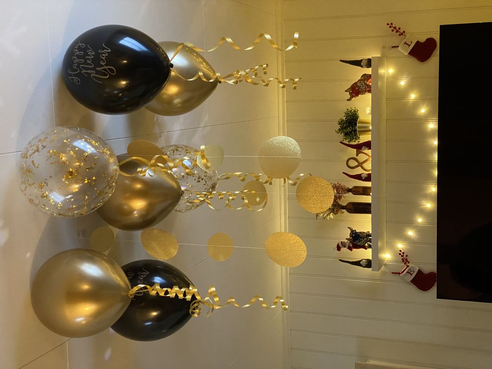 Konfettiballonger Guld/Transparent
