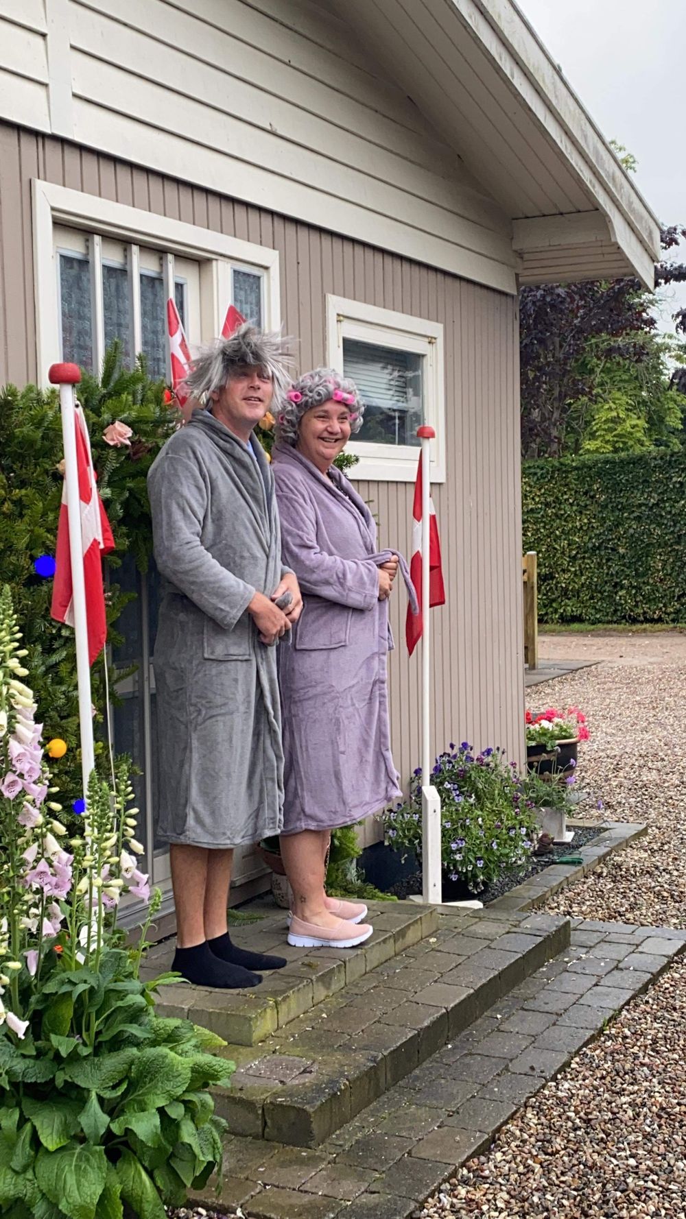 Kort Zombie Grå Parykk