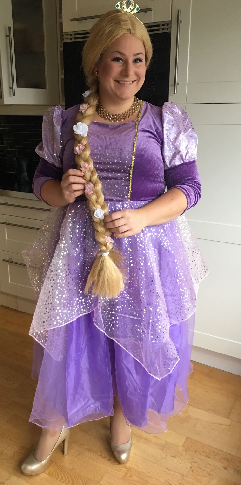 Langhåret Prinsesse Budget Drakt