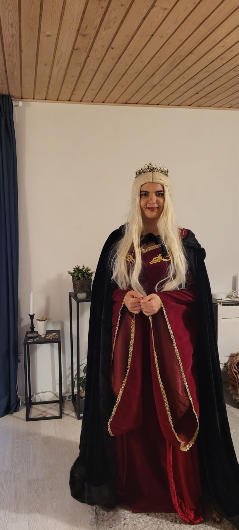 Kappe Lurvete med Hette Svart