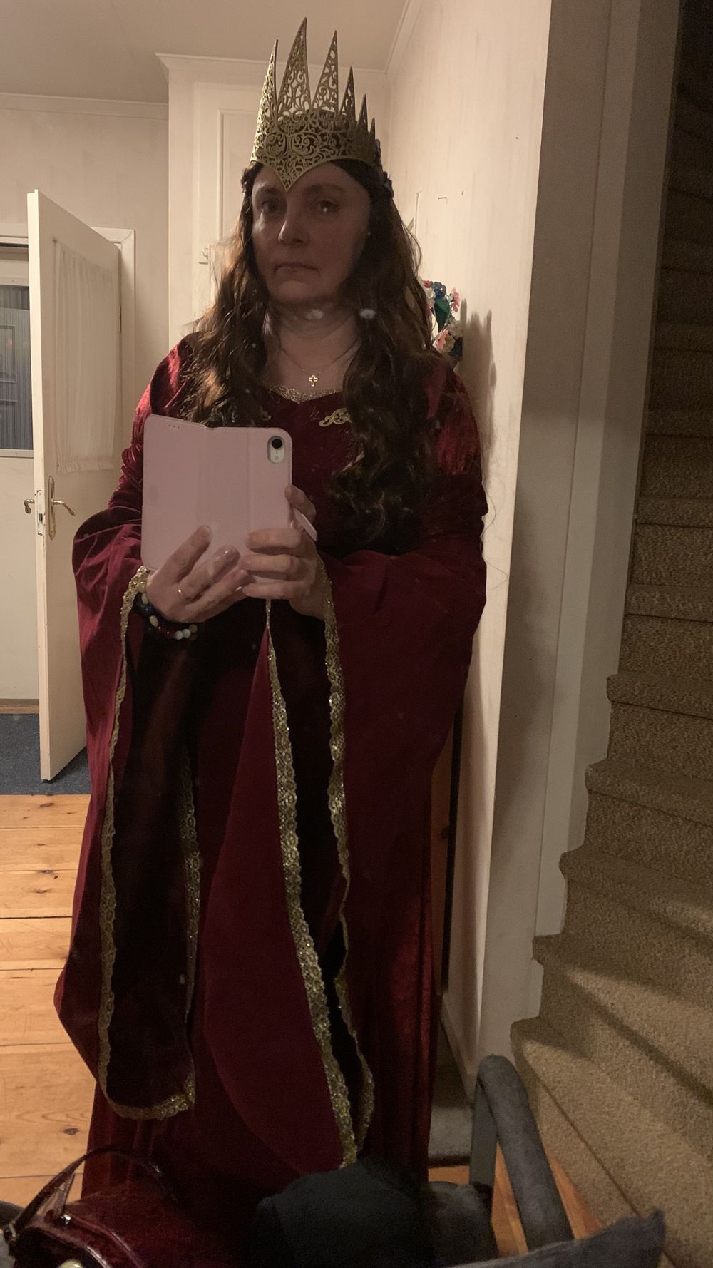 Middelalderdronning Deluxe Kostyme
