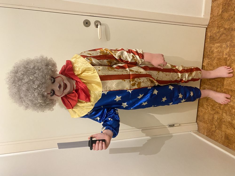 Patriotisk Clown Barn Maskeraddräkt