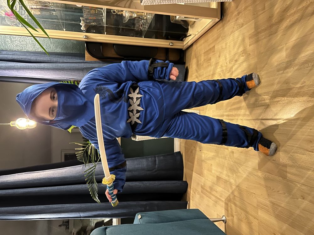 Ninja Barn Blå Kostyme