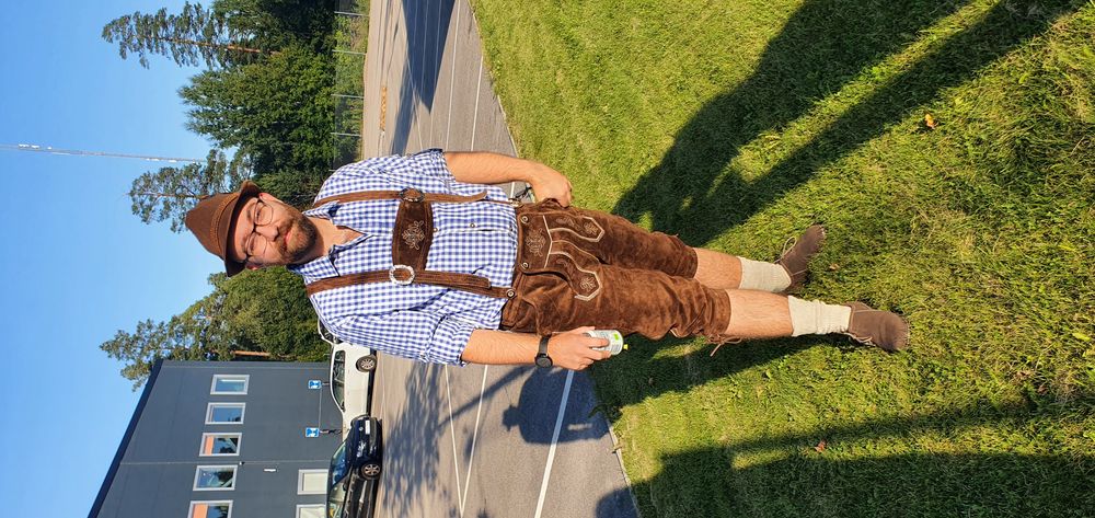 Oktoberfest Skjorta Blå