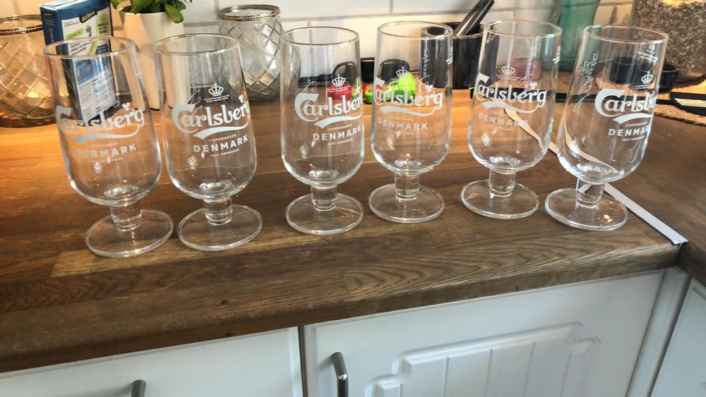 Carlsberg Ølglass med stett