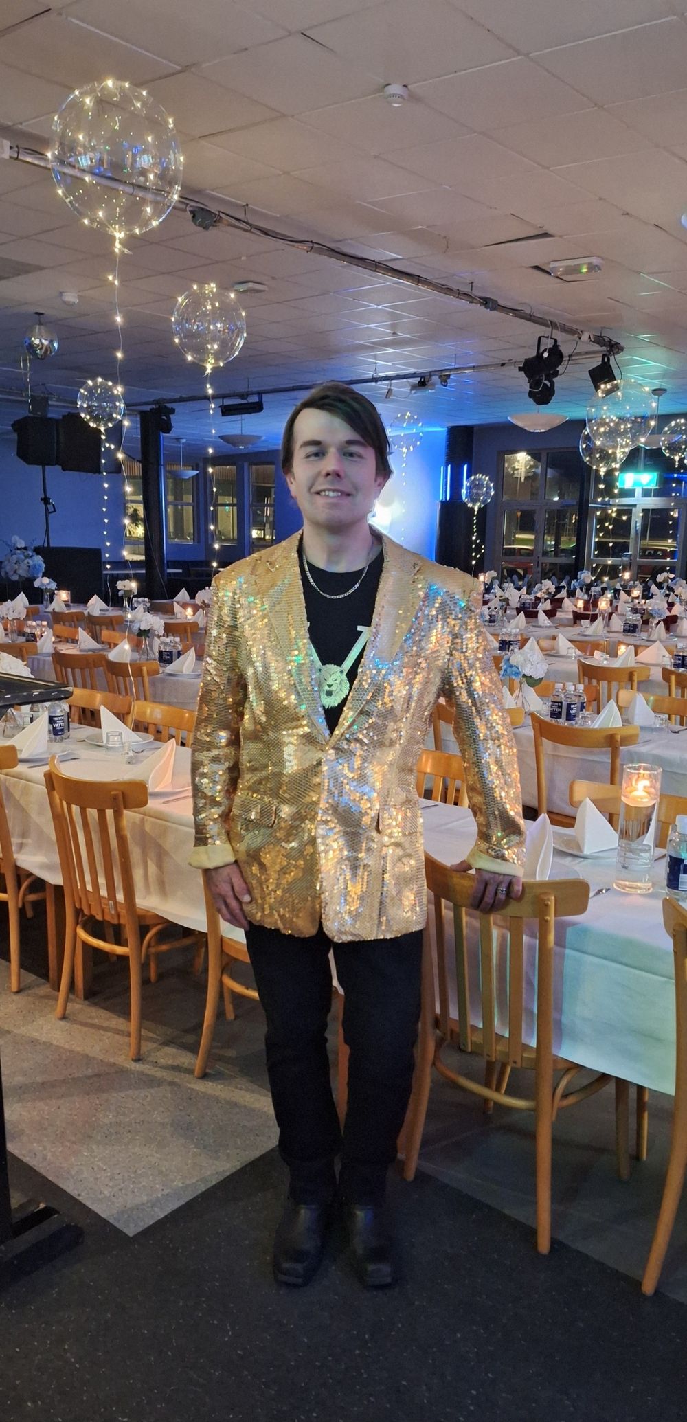 Paljettjakke Gull Herre