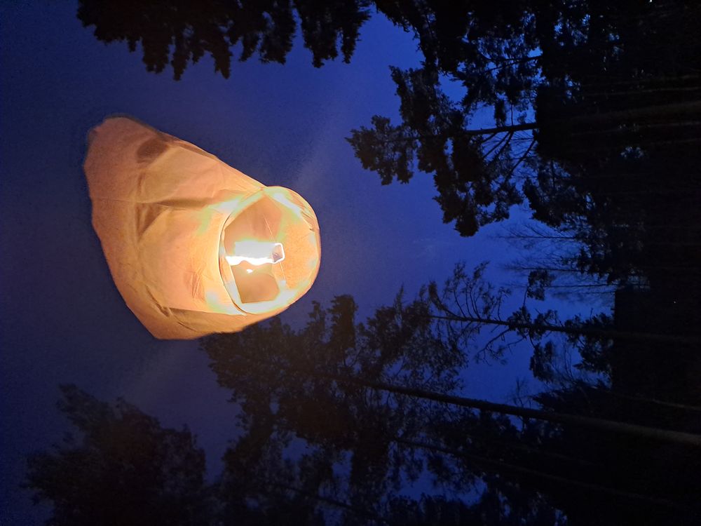Himmelslykta Hjärta Vit