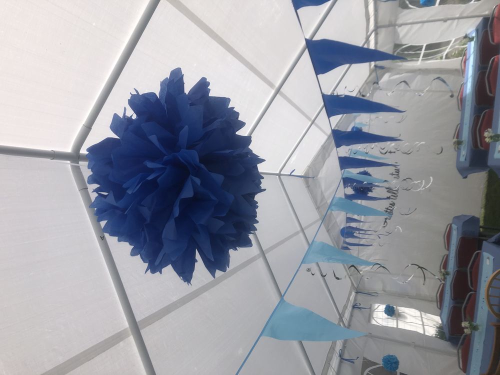 Pom Pom Mørkeblå Hengende Dekorasjon