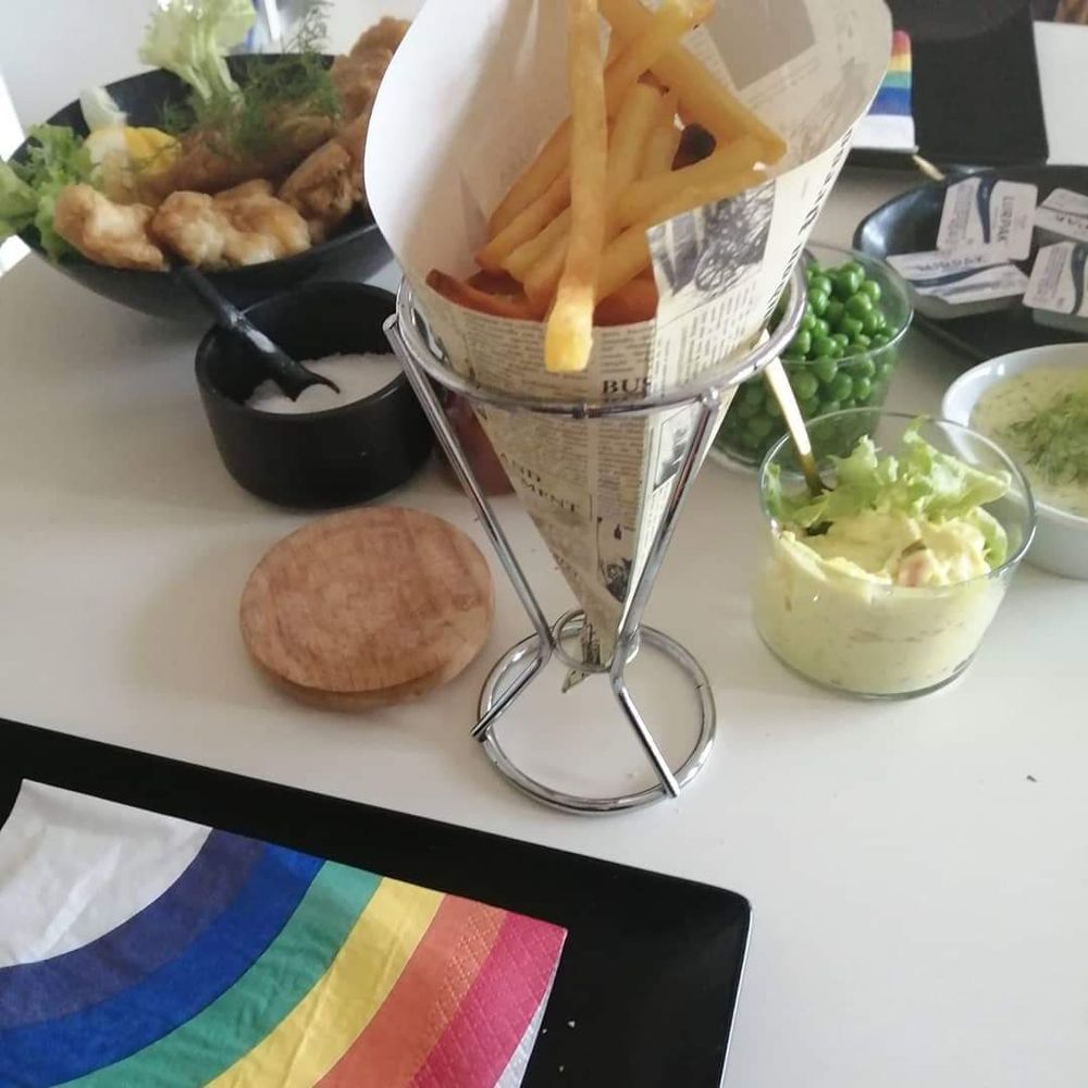 Pommes Frites Holder i Rustfritt