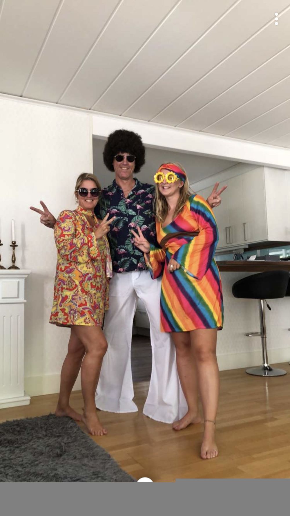 Regnbue Hippie Kostyme