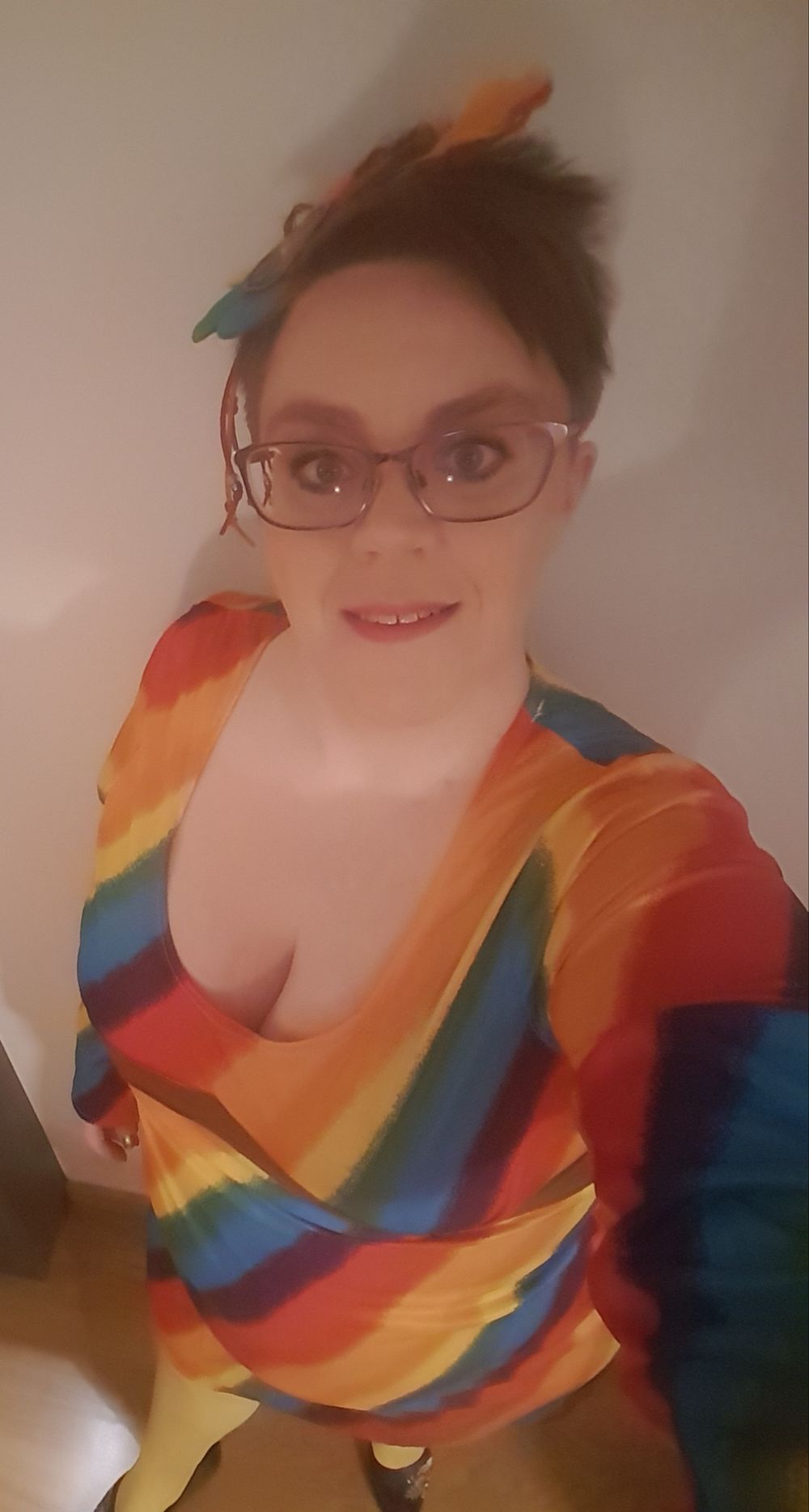 Regnbue Hippie Kostyme